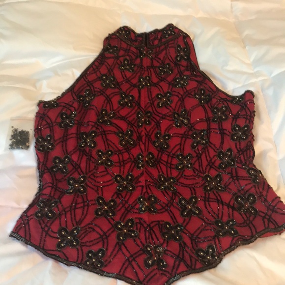 Papell Boutique Sequined Top - Picture 2 of 3